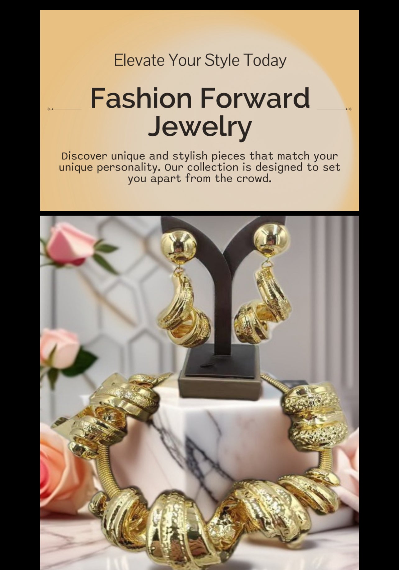 Italian plated gold 4 set