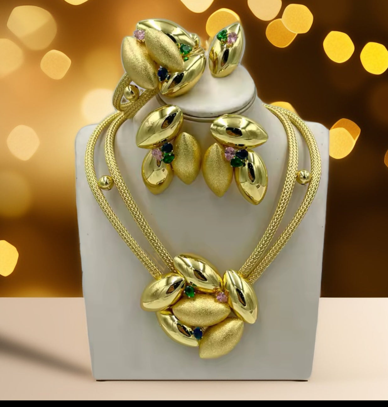 Italian Luxury Gold-Plated Jewelry Set – Timeless Elegance in Every look