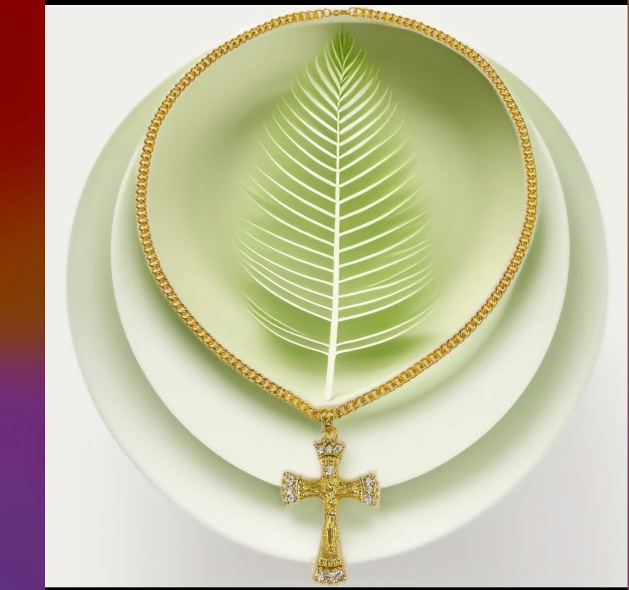 Van gold plated cross