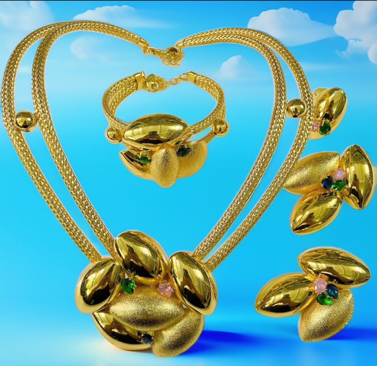 Italian Luxury Gold-Plated Jewelry Set – Timeless Elegance in Every look