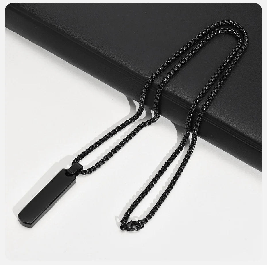 Personalized Men's Bar Necklaces