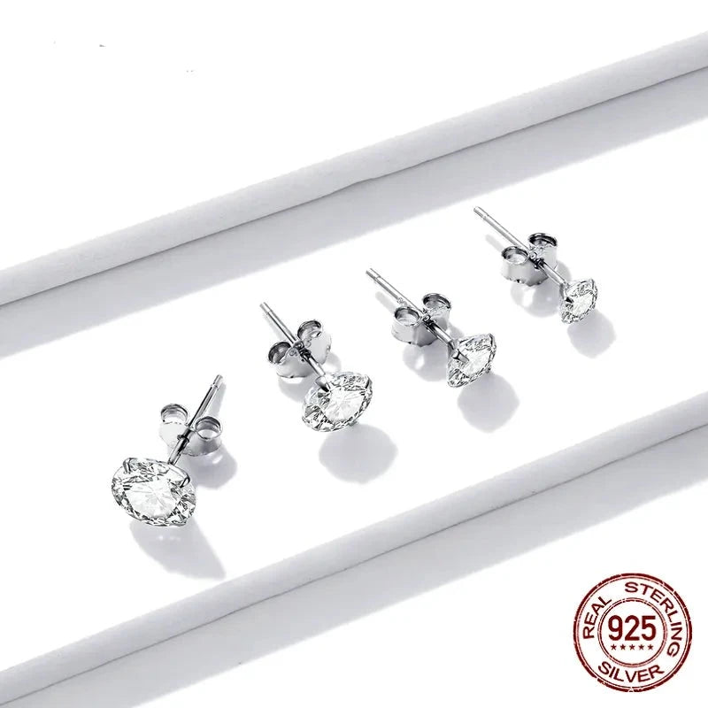 sparkling Earrings 925 Sterling Silver