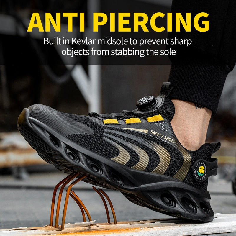 Rotary Button Safety lightweight Working Shoes