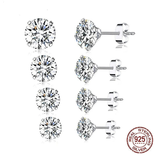 sparkling Earrings 925 Sterling Silver