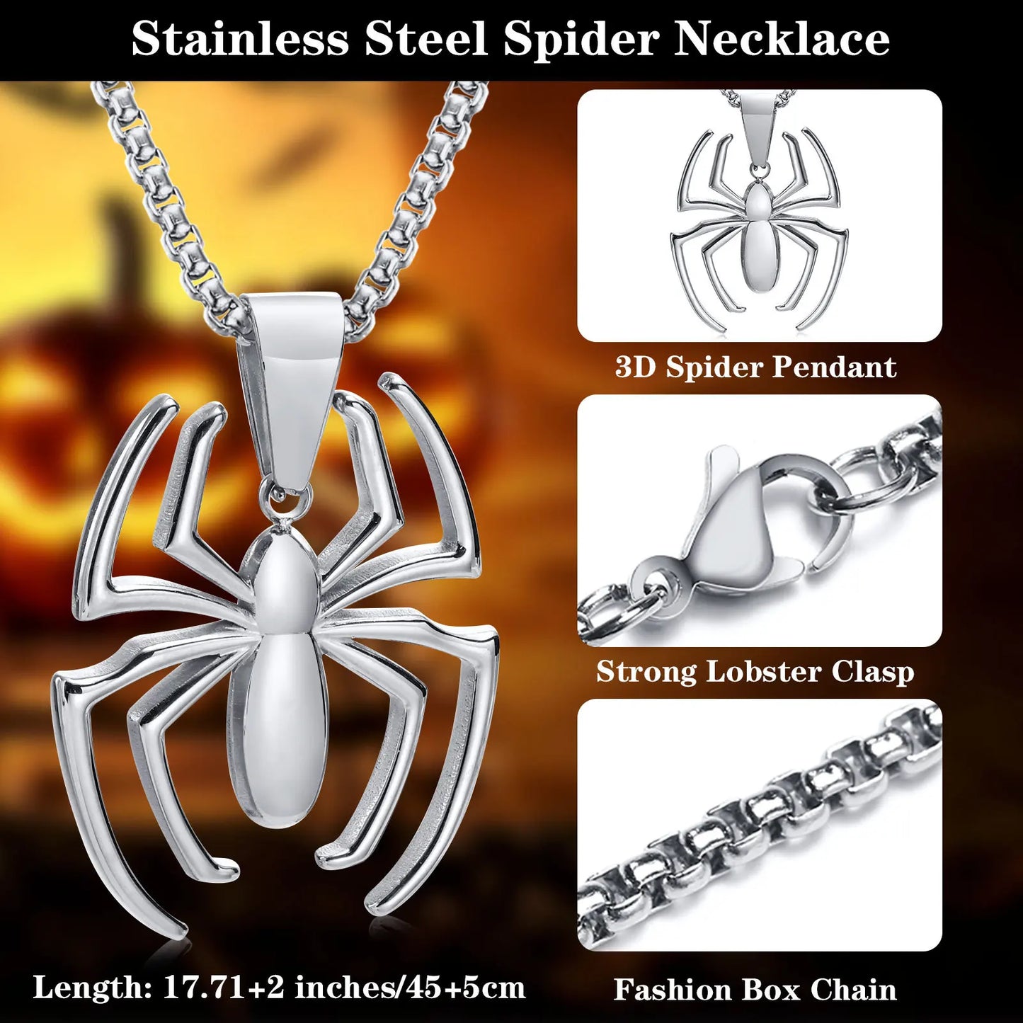 Spider Necklaces for Men Women