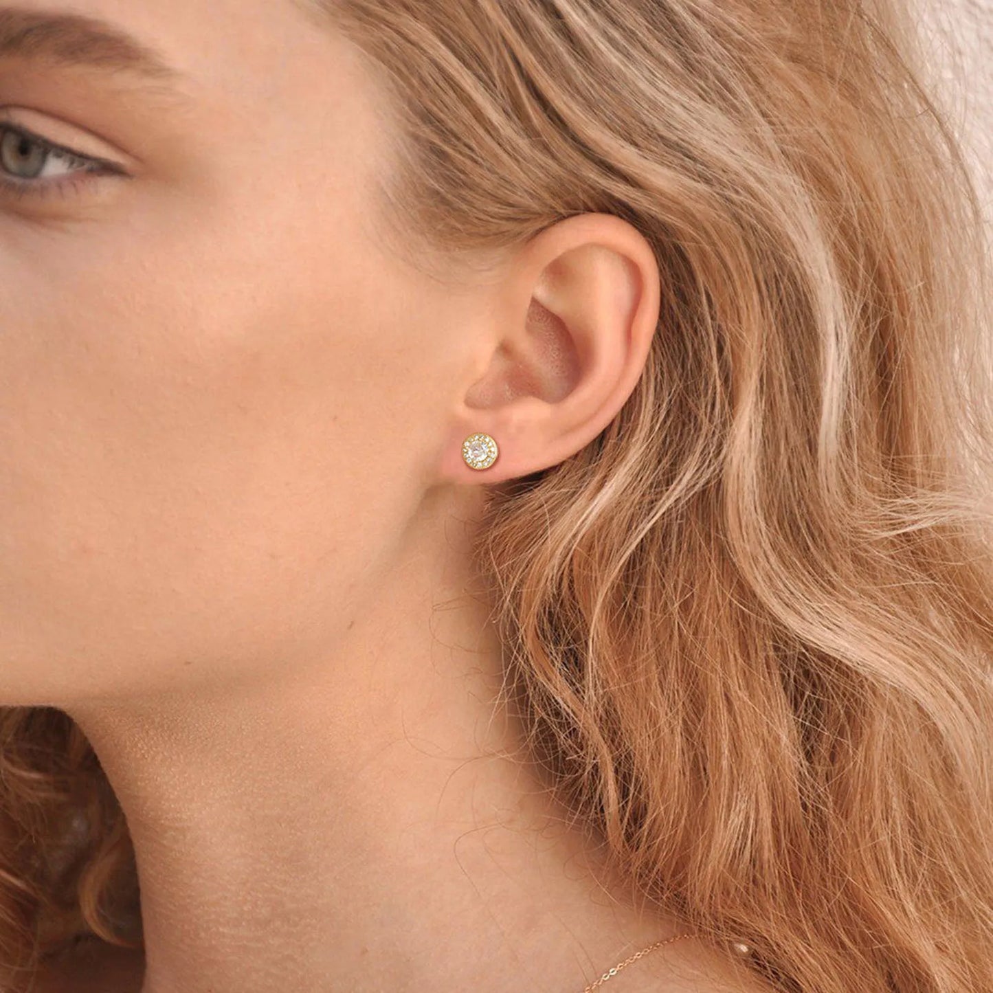 Stud Earrings with Bling