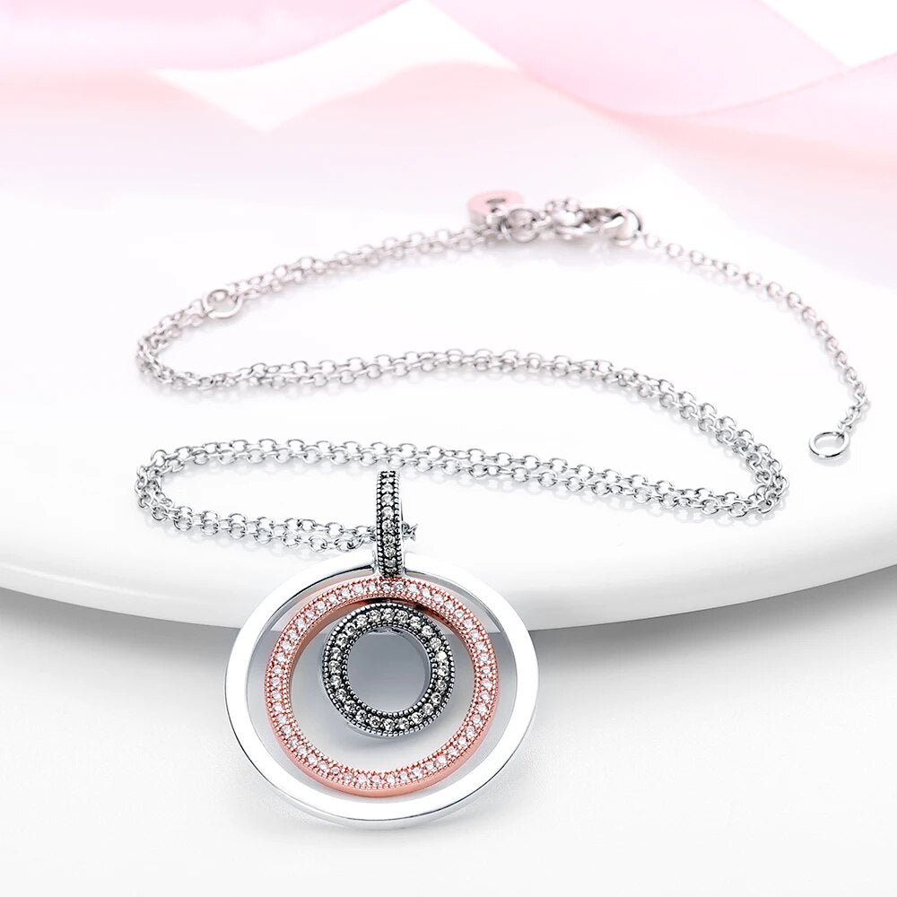 Real 925 Sterling Silver Necklace  Sparkling