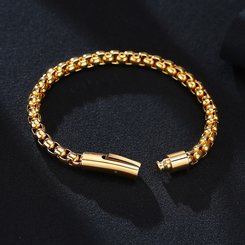 Stainless Steel Box Chain Bracelet