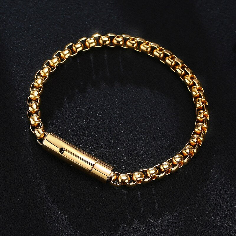 Stainless Steel Box Chain Bracelet