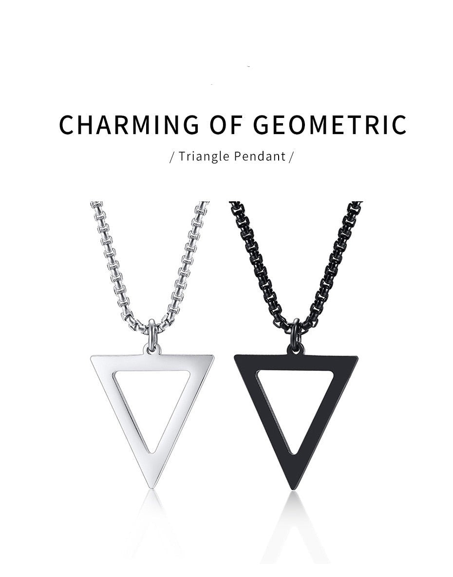 Rock Punk Mens Triangle Necklaces