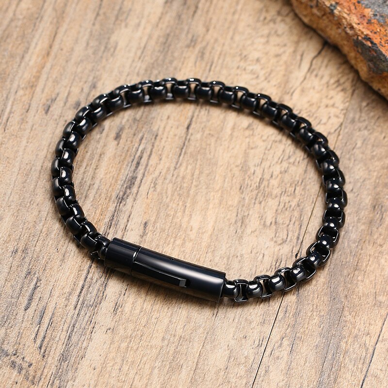 Stainless Steel Box Chain Bracelet