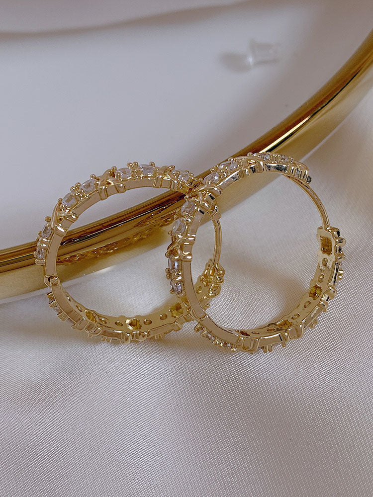 Metal Hoop Earrings For Woman