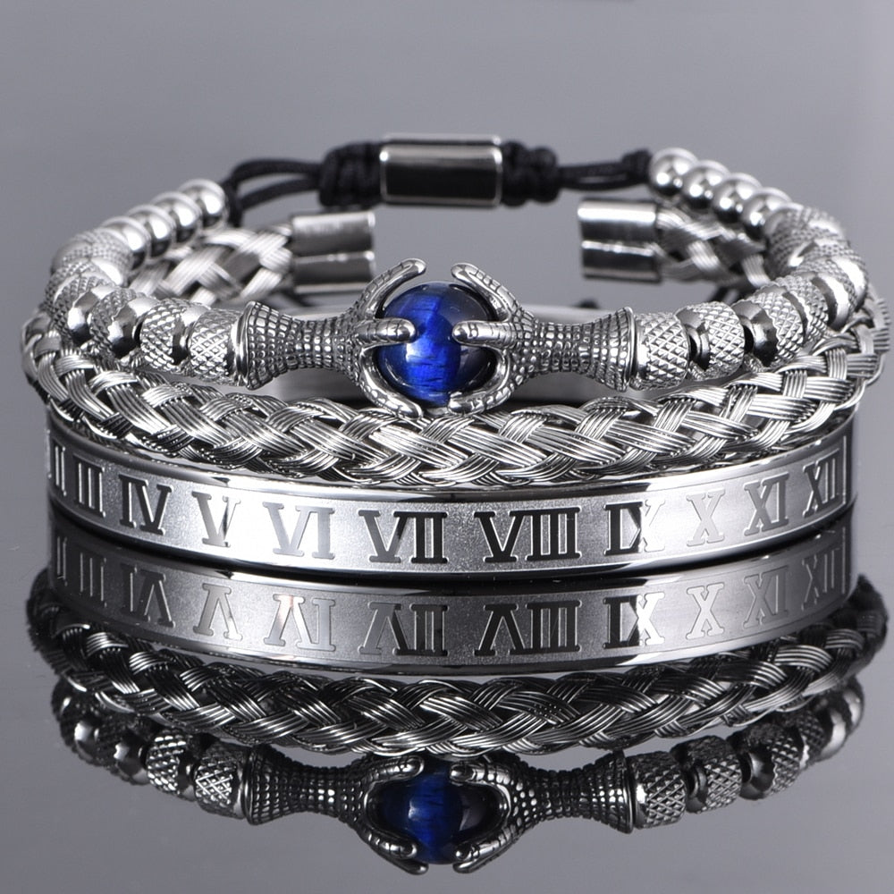 Luxury Set Men Bracelet original silver